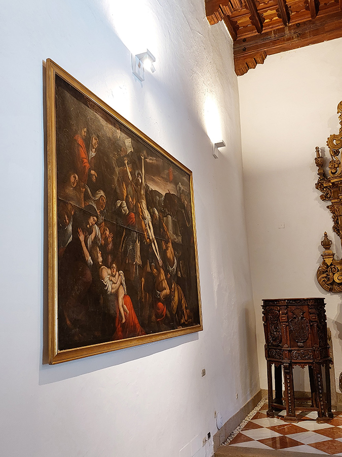 Detalle de zonas comunes en establecimiento hotelero histórico